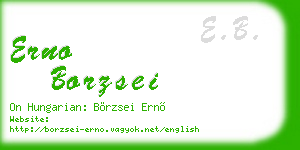 erno borzsei business card